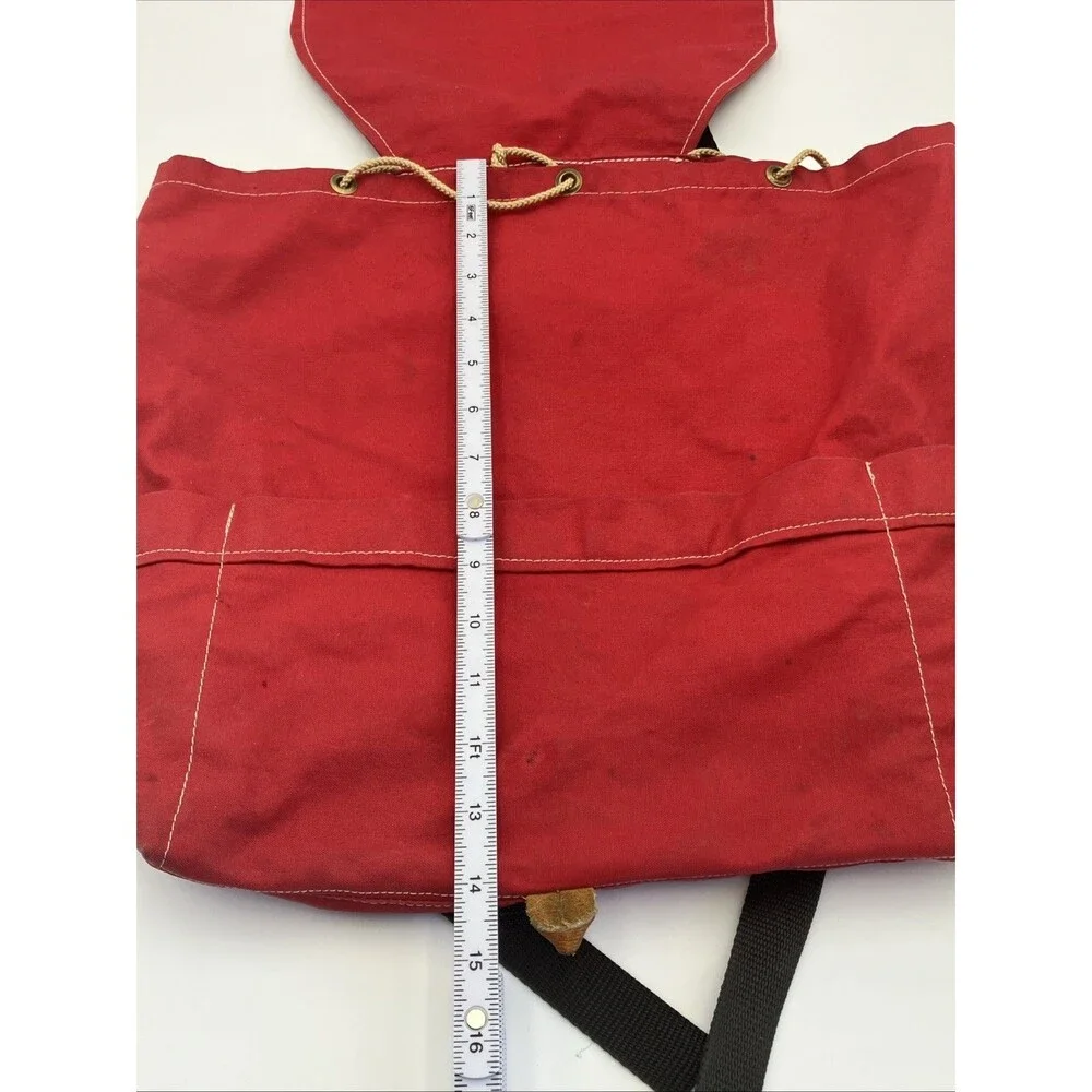 Vintage Jugglebags Artisan Backpack Red Canvas Boho Festival Bag